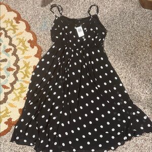 Torrid Black Dress with White Dots